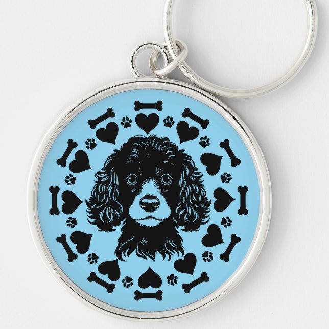 Poodle Dog Owner Keychain (Front)