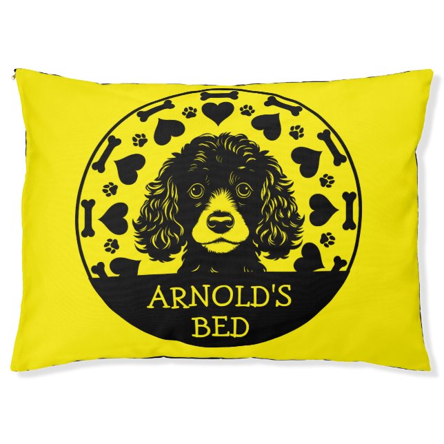 Poodle Dog Owner Pet Bed (Front)
