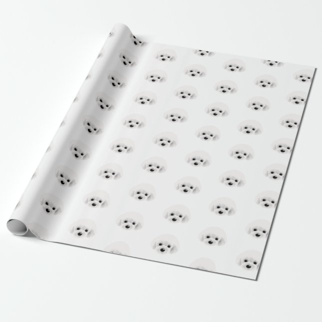 Poodle dog _ pattern wrapping paper (Unrolled)