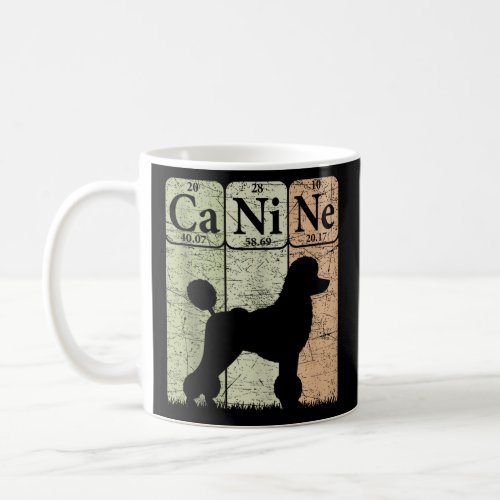 Poodle Dog Periodic Table Elements Dog Lover Canin Coffee Mug