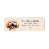 Poodle Dog Personalized Address Label (Front)