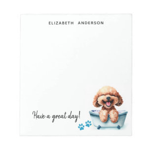 Poodle Dog Personalized Notepad