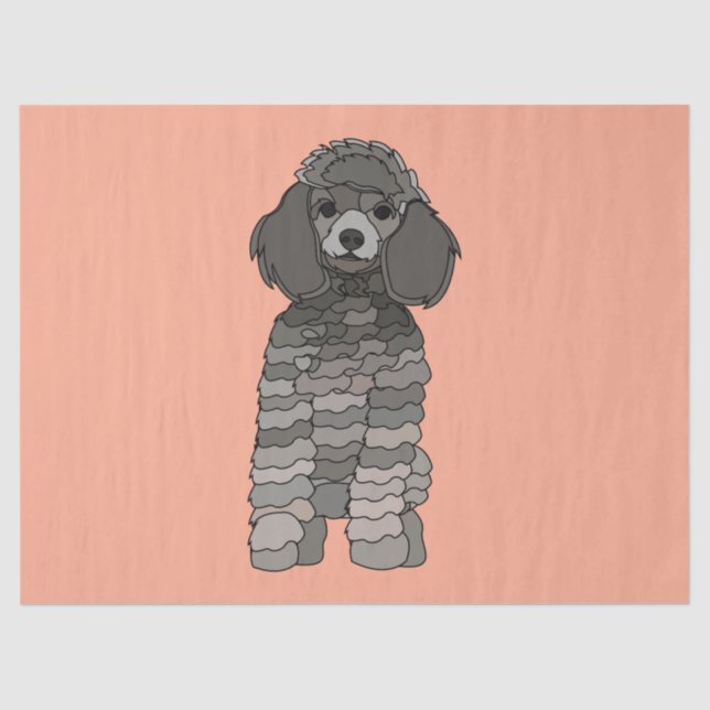 Poodle Dog Pet Tissue Paper (Front)