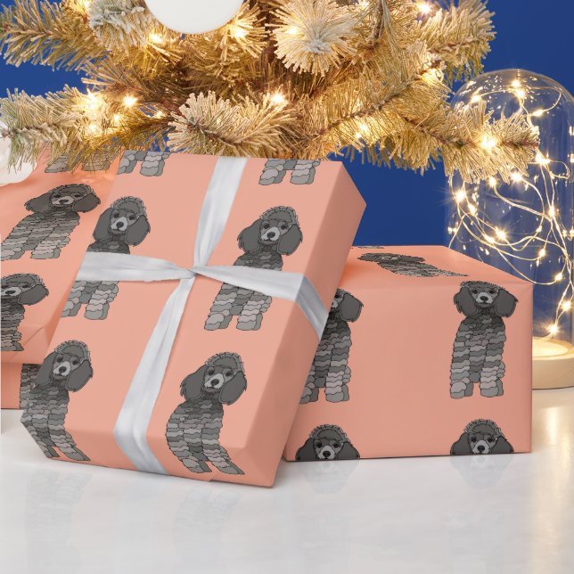 Poodle Dog Pet Wrapping Paper (Holidays)