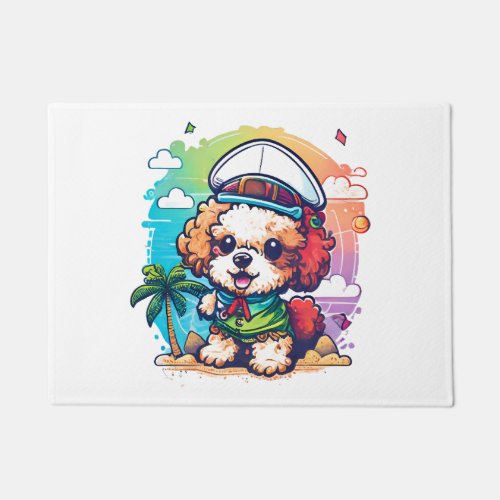 Poodle Dog Pirate Doormat