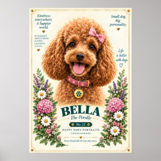 Poodle Dog Portrait | Bella No. 12 Poster