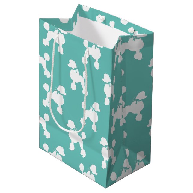 Poodle Dog Puppy French Medium Gift Bag (Front Angled)
