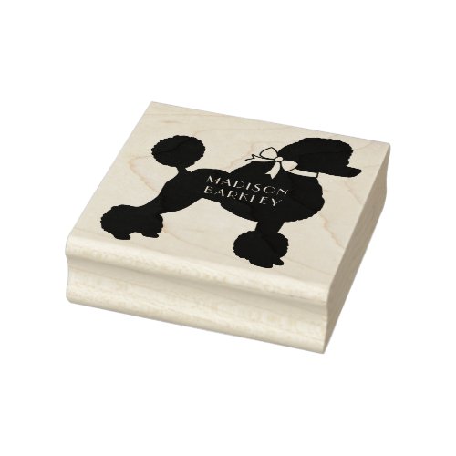 Poodle Dog Puppy French Rubber Stamp