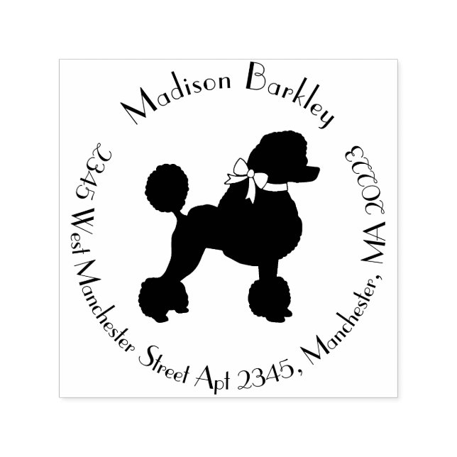 Poodle Dog Puppy French Self-inking Stamp (Design)