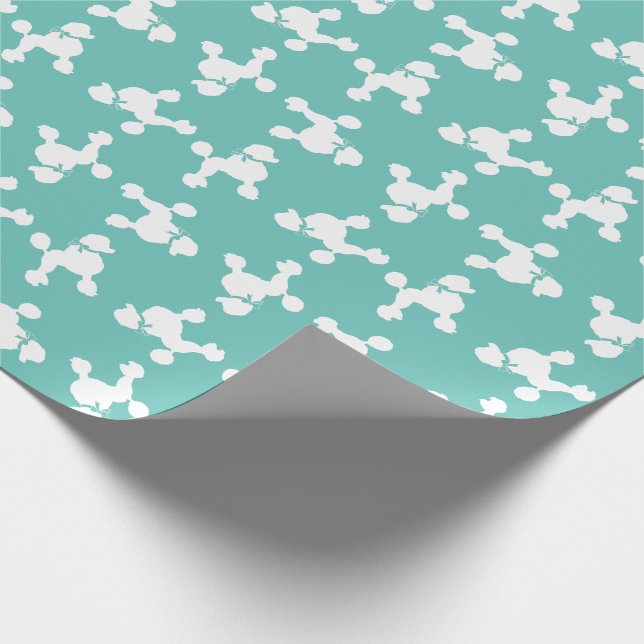 Poodle Dog Puppy French Wrapping Paper (Corner)