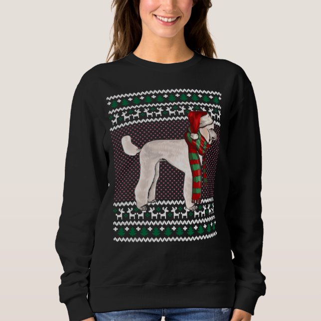Poodle Dog Santa Ugly Christmas Sweatshirt (Front)