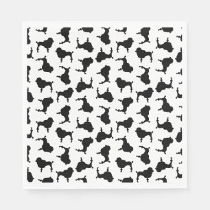 Poodle Dog Silhouettes CUSTOM BACKGROUND COLOR Napkins