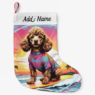 Poodle Dog Small Christmas Stocking