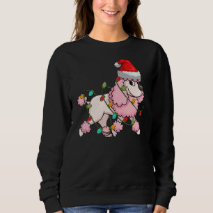 Poodle Dog Ugly Christmas Sweater Xmas Tree Lights