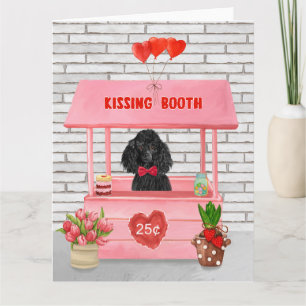 poodle Dog Valentine's Day Kissing Booth Card