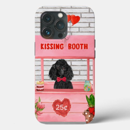 poodle Dog Valentines Day Kissing Booth iPhone 13 Pro Case