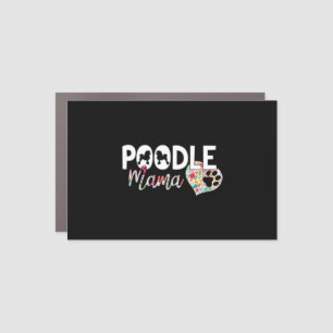 Poodle Dogs cute mom Car Magnet