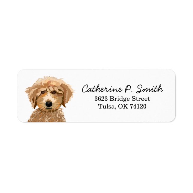 Poodle Doodle  Dog Return Address Label (Front)