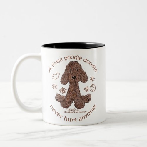 Poodle Doodle Two_Tone Coffee Mug