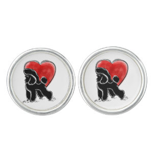 Poodle Drawing Cufflinks