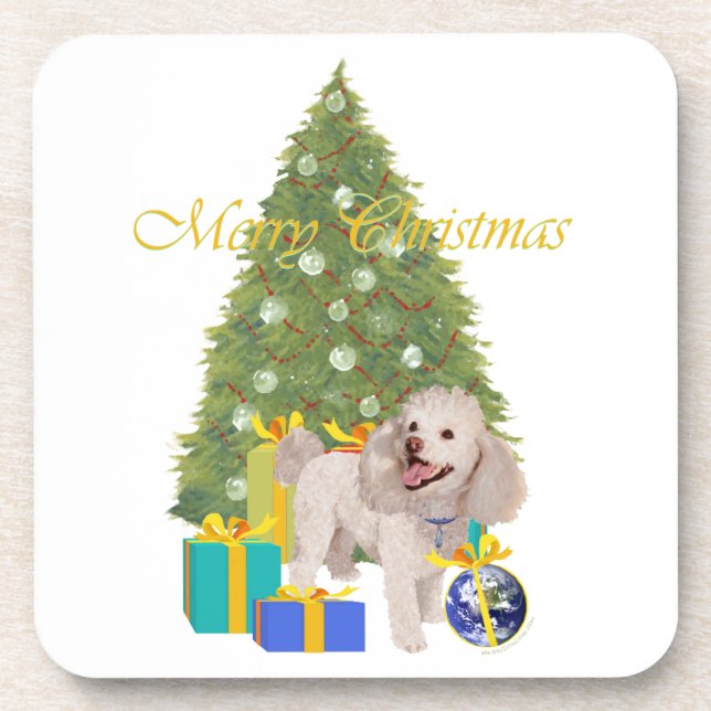 Poodle Drink Coaster (Front)