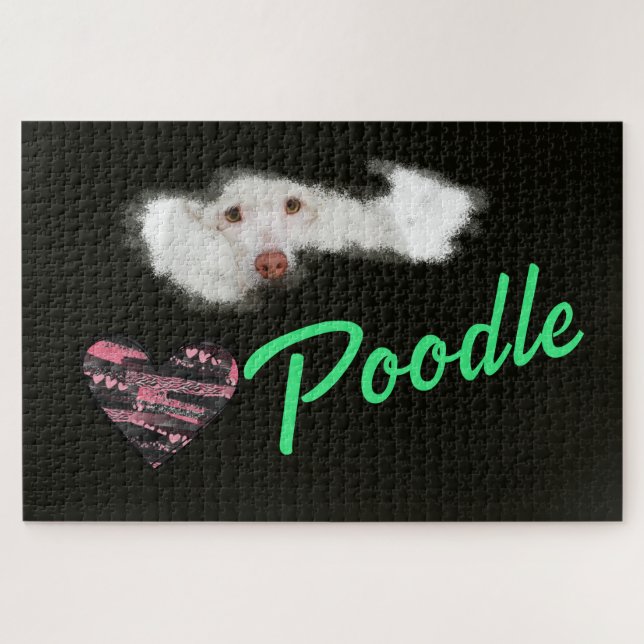 Poodle Eyes Solid Color 1000 piece Jigsaw Puzzle (Horizontal)