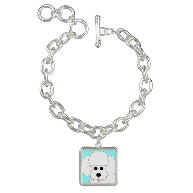 Poodle Face Dog Art Charm Bracelet (Product)