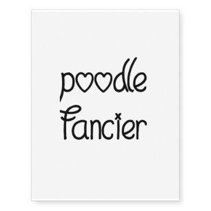 poodle fancier temporary tattoos