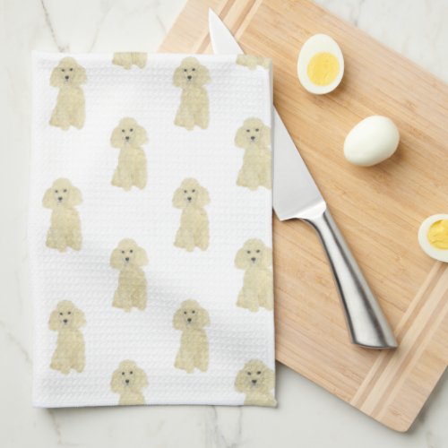 Poodle Fawn Tan Blonde Golden Kitchen Towel