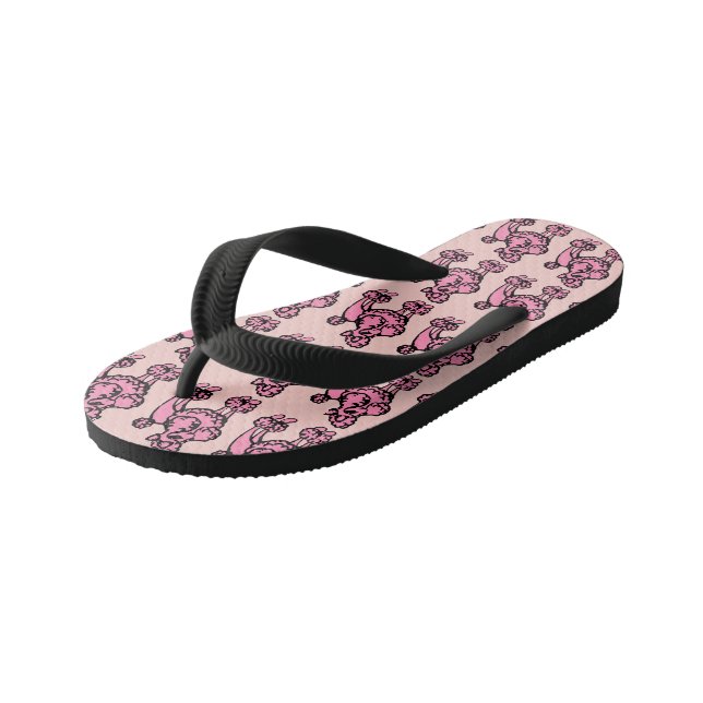Poodle Flip Flops (Angled)