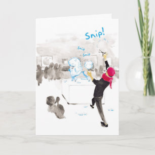 Poodle Gallery Haircut - Funny Birthday Card
