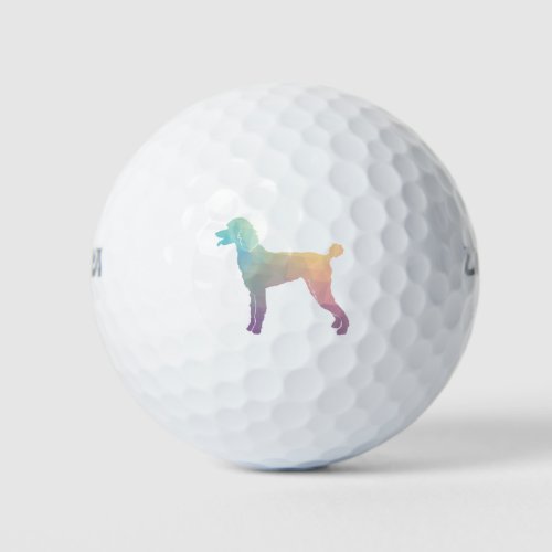 Poodle Geo Silhouette Pastel Golf Balls