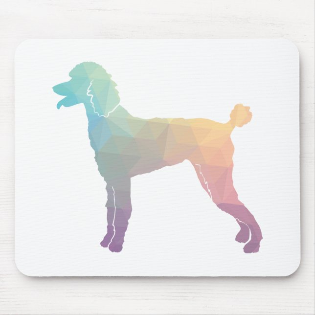 Poodle Geo Silhouette Pastel Mouse Pad (Front)