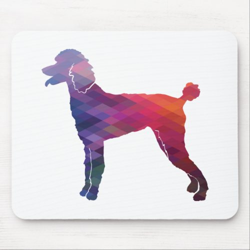 Poodle Geo Silhouette Purple Mouse Pad