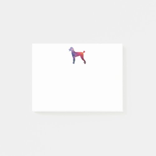 Poodle Geo Silhouette Purple Post_it Notes