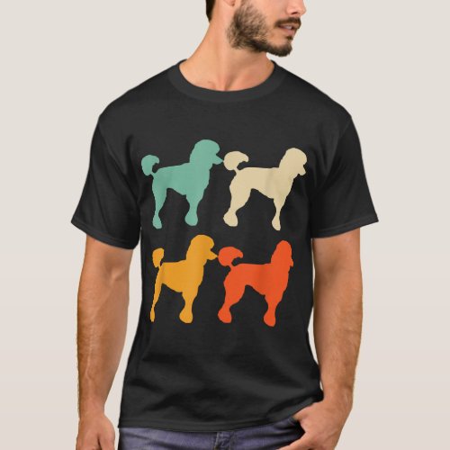 Poodle Gift for Dog Lover Retro Poodle Vintage Poo T_Shirt