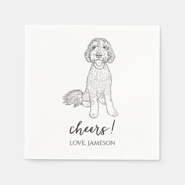 Poodle Goldendoodle Labradoodle.Napkin Dog Wedding Napkins (Front)