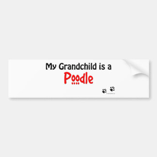 Poodle Grandchild Bumper Sticker