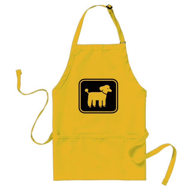 Poodle Graphic Adult Apron (Front)
