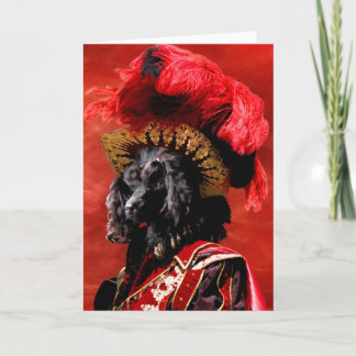 Poodle Greeting Card Nobility Dogs Gift