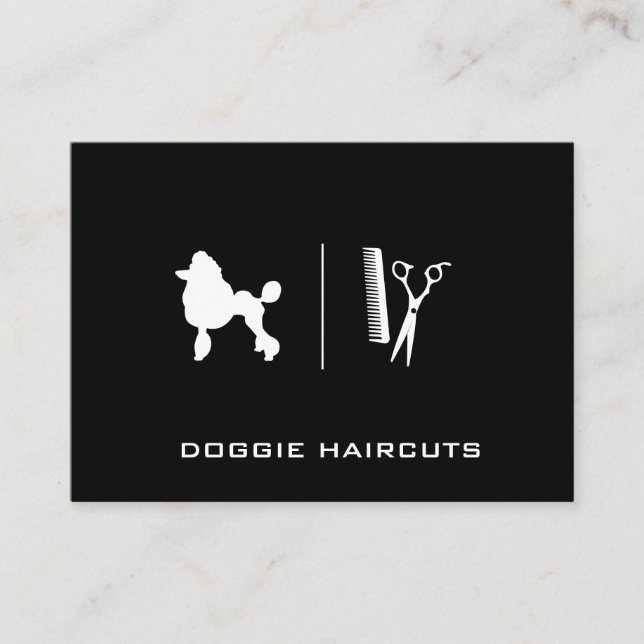 Poodle | Grooming Business Card (Front)