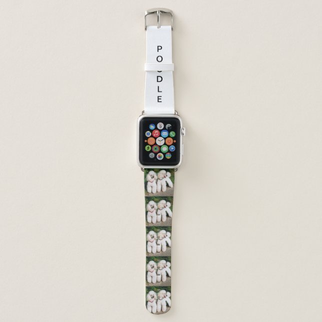 poodle group white apple watch band (Front)
