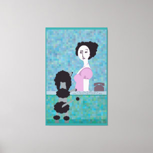 Poodle hair canvas print