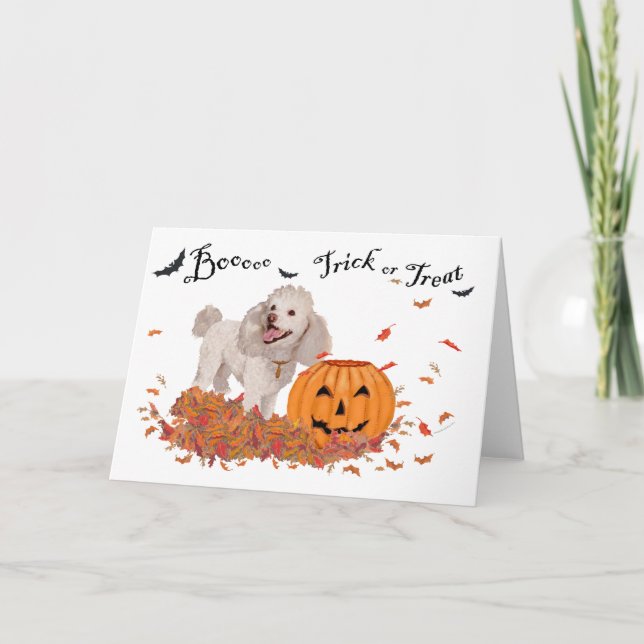 Poodle Halloween Card (Front)