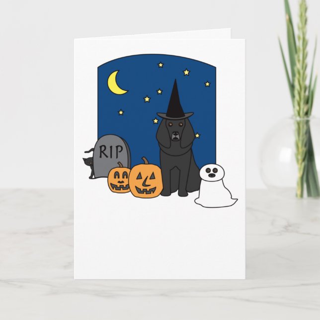 Poodle Halloween Card (Front)