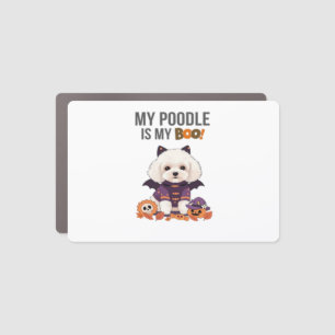 Poodle Halloween Costume My Poodle is My Boo Dog Car Magnet