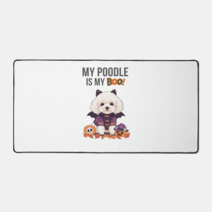 Poodle Halloween Costume My Poodle is My Boo Dog Desk Mat