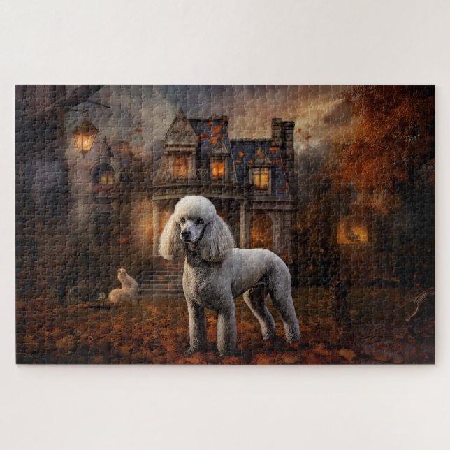 Poodle Halloween Scary Jigsaw Puzzle (Horizontal)