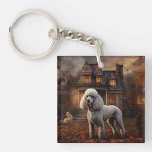 Poodle Halloween Scary Keychain