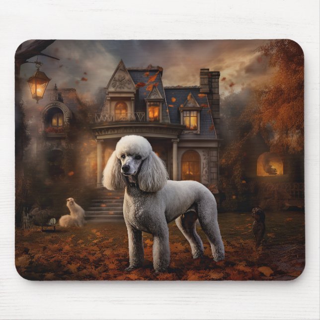 Poodle Halloween Scary Mouse Pad (Front)